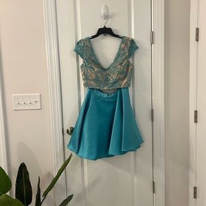 Turquoise Two Piece Formal/Semi Dress
